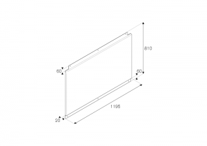 Bertazzoni Original 120 cm - stänkskydd. Rostfri (901368)