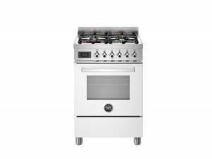 Bertazzoni Professional-serien. 60 cm gasspis med 4-brännare, elektrisk ugn. Vit. (PRO64L1EBIT) - 5 års garanti
