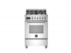 Bertazzoni Professional-serien. 60 cm gasspis med 4-brännare, elektrisk ugn. Rostfri. (PRO64L1EXT) - 5 års garanti