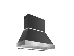 Bertazzoni Heritage-serien. 120 cm fläkt, väggmonterad, 1 motor, matt svart, effekt 752 mh/3 (K120HERTX+KC48HERTNE) (kåpa + motor) - 5 års garanti