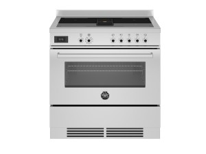 Bertazzoni Professional-serien. 90 cm Air-Tec-spis med induktionshäll och integrerad fläkt, elektrisk ugn. Rostfri. (PROCH94I1EXT) - 5 års garanti
