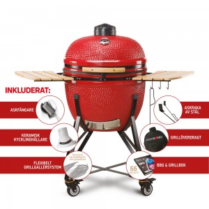 Kamado Bono kolgrill. (Limited) Röd. 25