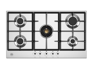 Bertazzoni Professional-serien. 90 cm gashäll med central dubbelwok. Rostfri. (P905CPROX) - 5 års garanti