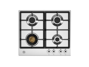 Bertazzoni Professional-serien. 60 cm gashäll med wok (Rostfritt stål) (P604LPROX) - 5 års garanti