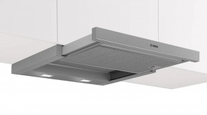 Bosch Serie 4, Utdragbar köksfläkt, 60 cm, Silver metallic (DFS067A51) - 2 års garanti