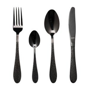 Vargen & Thor ONYX - Bestickset (Svart) 16-delar - 2 års garanti