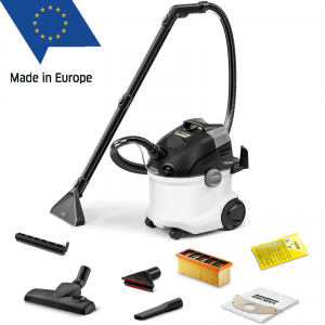 Kärcher Matt- och textiltvätt (SE5) 1000W. Volym: 4L. Elkabel 6M. 7 tillbehör ingår. Vit. (1081-2300 - A13877) - Fri frakt, omgående leverans