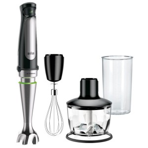 Braun Stavmixer MultiQuick 7 Premium. 500W. 3 tillbehör. Rostfri/Svart. (MQ7035X)