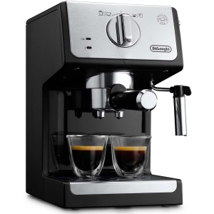 Delonghi Manuell espressomaskin Active Line. Mjölkskummare. 15 bar. 1100W. Kokare i rostfritt stål. (ECP33.21.BK) - Fri frakt
