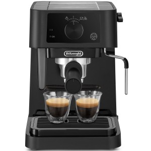 Delonghi Manuell espressomaskin Stilosa. Mjölkskummare. 15 bar. 1100W. Svart. (EC235.BK) - Fri frakt