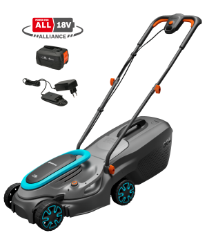 Gardena Batterklippare 18V. Klippbredd: 30 cm. Uppsamlarvolym: 25L. (PowerMax 32/18V P4A  - 14632-20) KOMPLETT. (4,0Ah batteri + standardladdare. - Fri frakt