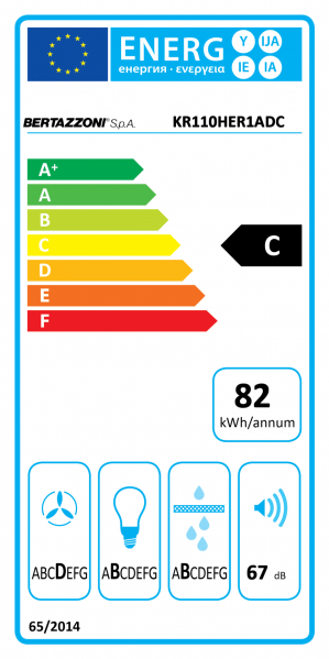 Energidekal Bertazzoni Heritage-serien. 110 cm. Väggmonterad fläkt. 570 m3h. Matt svart   (KR110HER1NEDC) - 5 års garanti