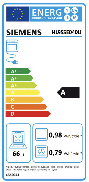 Energidekal Siemens iQ500, Spis med induktionshäll, Rostfritt stål (HL9S5E040U) Fri frakt. - 2 års garanti
