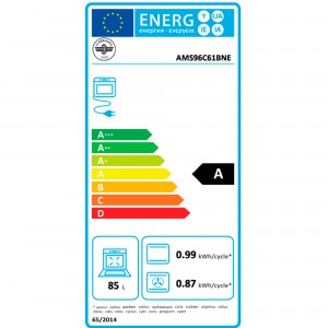Energidekal La Germania gasspis. 90 cm. 6 brännare. 1 ugn. Svart. (AMS96C61BNE) Fri hemleverans. - 1 års garanti